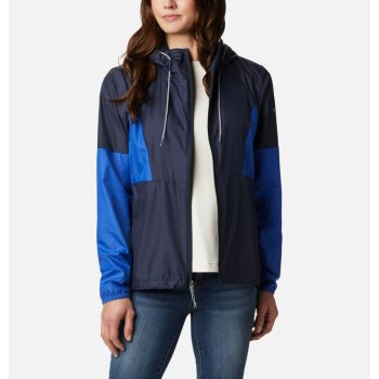 Columbia Side Hill Windbreaker, Chamarras Azul Marino Azules Para Mujer | 405163-VOX